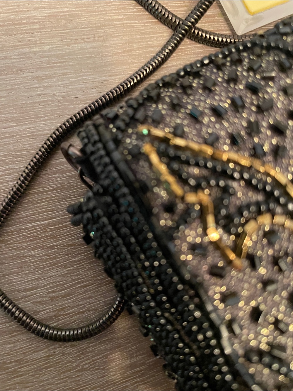 La Regale Black Beaded Crossbody with Multicolor Gem Accents - Picture 7 of 11